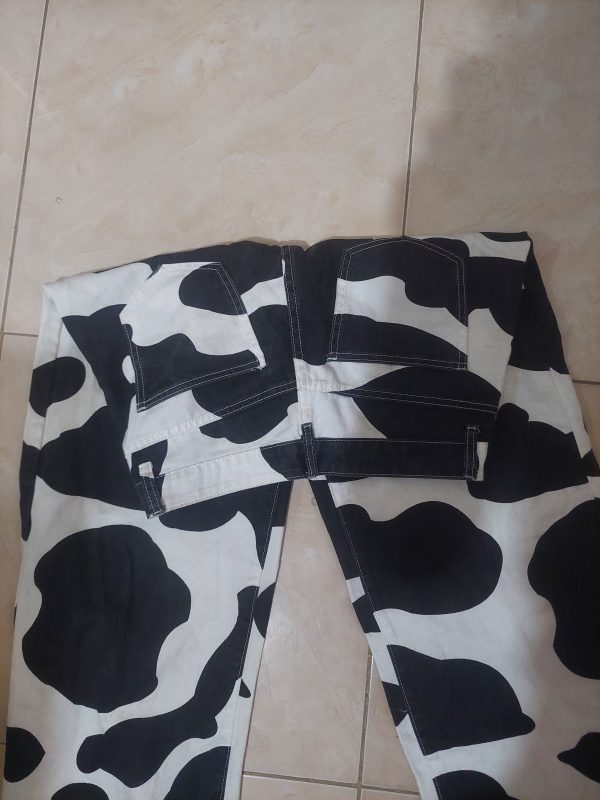 Pantalones anchos con estampado de vaca - Imagen 3