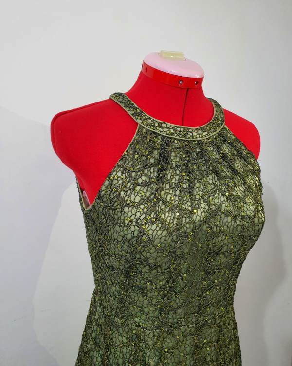 Vestido formal verde - Imagen 3