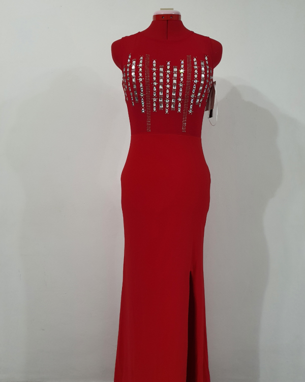 Vestido formal rojo intenso, nuevo