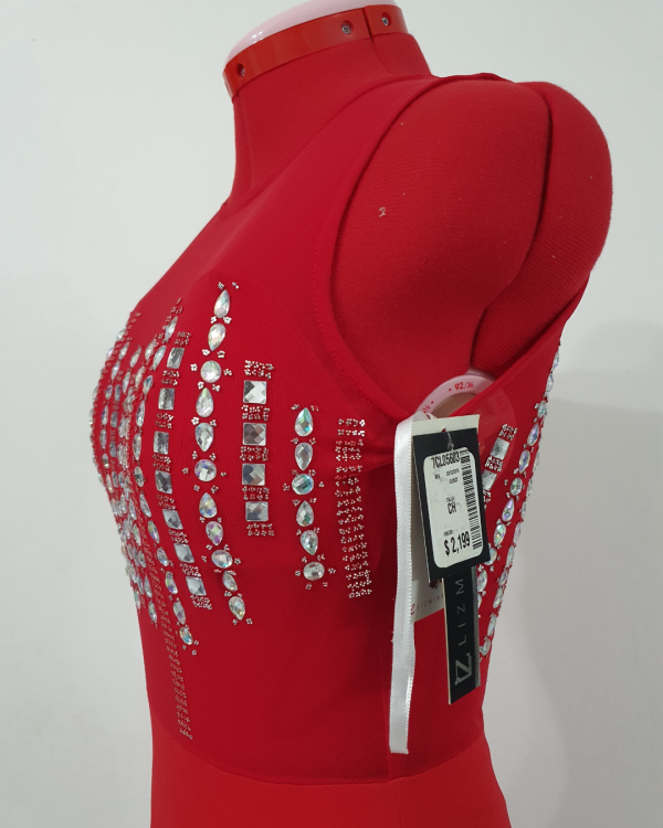 Vestido formal rojo intenso, nuevo - Imagen 2