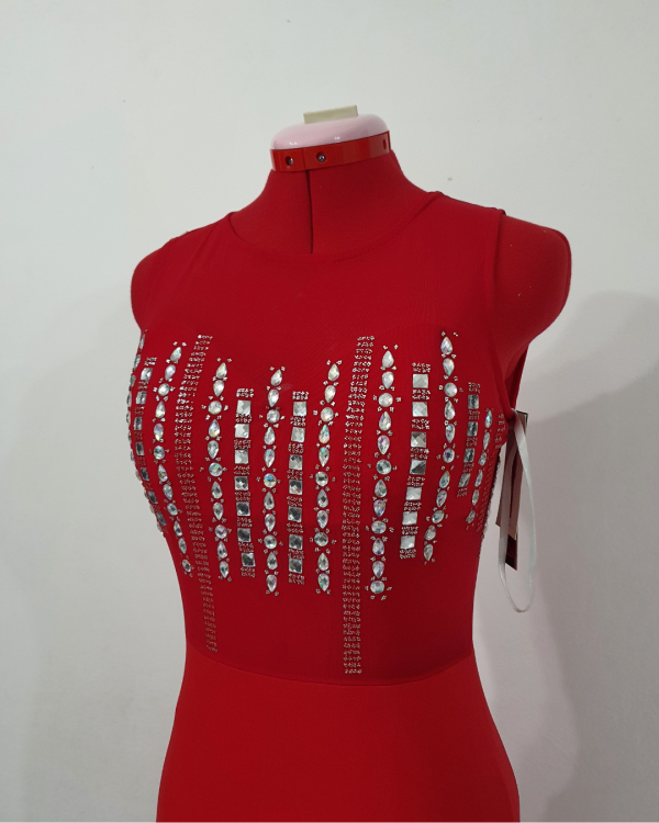 Vestido formal rojo intenso, nuevo - Imagen 4