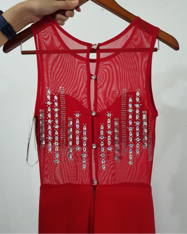 Vestido formal rojo intenso, nuevo - Imagen 3