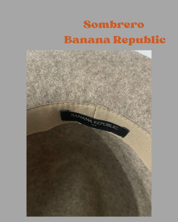 Sombrero Color Chocolate Claro de Mujer - Marca Banana Republic - Imagen 2