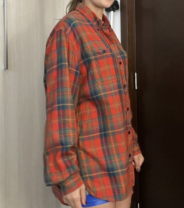 Camisa de cuadros de algodón de la marca LL Bean talla Large Precio $6.00 - Imagen 2