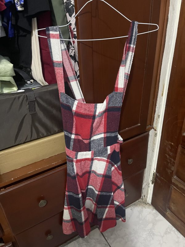 Vestido overol con estampado de cuadros - Imagen 5