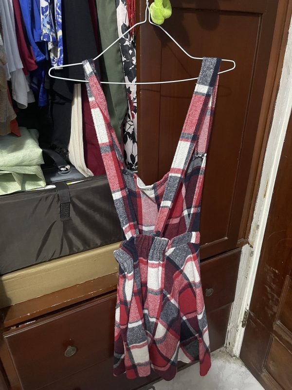 Vestido overol con estampado de cuadros - Imagen 6