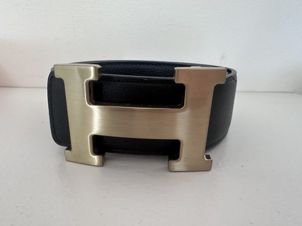 Correa Negra Reversible Hermes