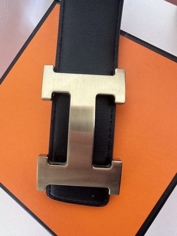Correa Negra Reversible Hermes - Imagen 2