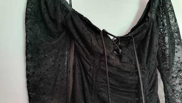 Vestido de encaje negro - Imagen 5