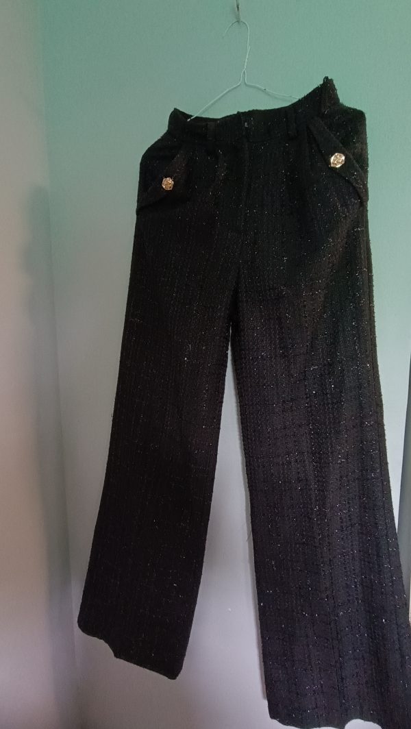 Pantalon de Tweed negro xs - Imagen 2