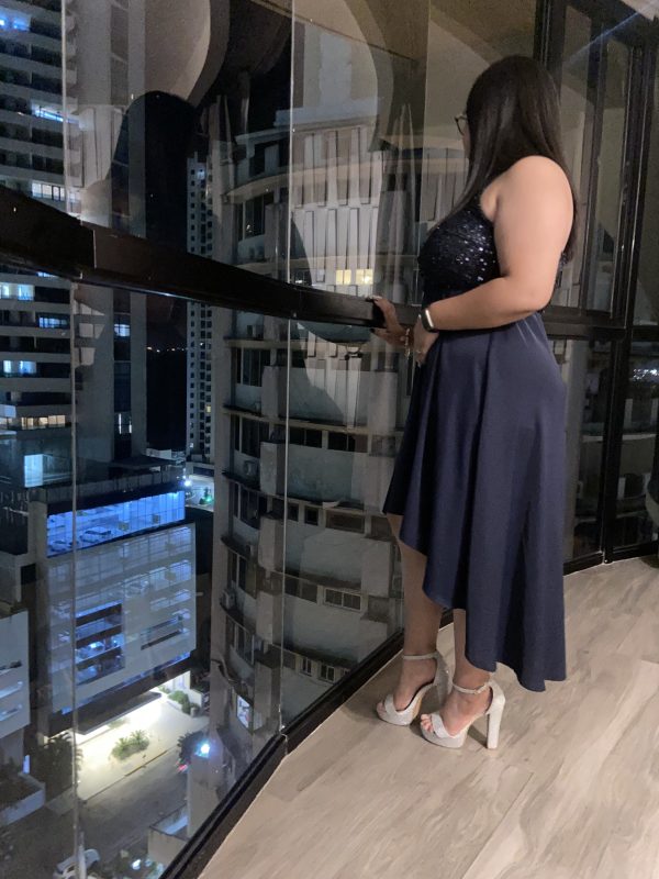Vestido azul de noche - Imagen 3