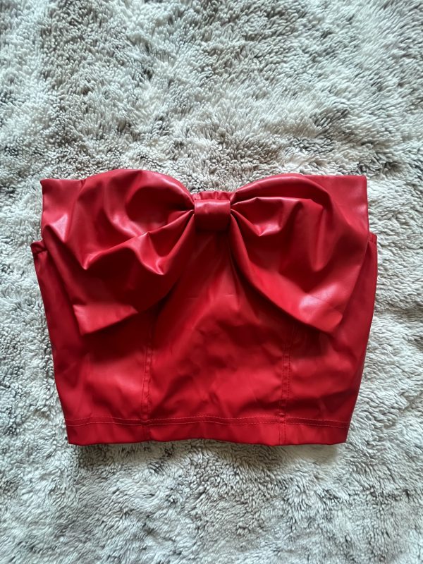 Blusa roja de moño Shein - Imagen 2