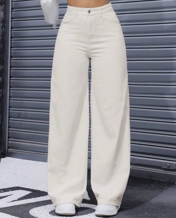 Jean wide leg blanco Shein