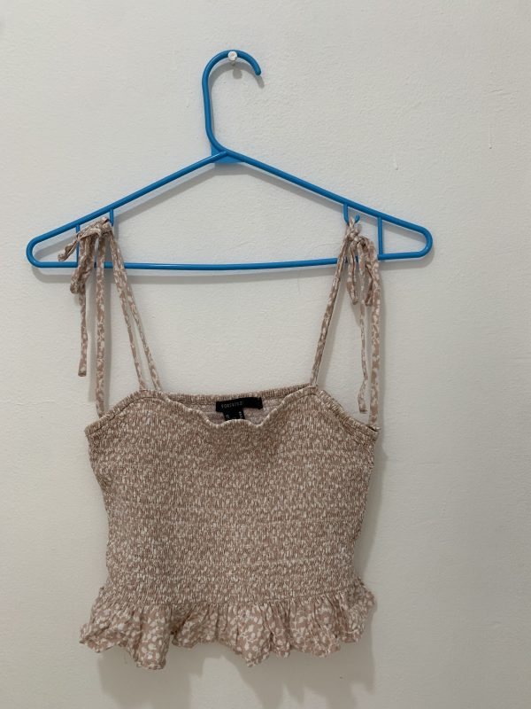 Top Rosado con flores mini