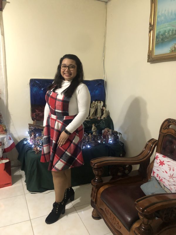 Vestido overol con estampado de cuadros - Imagen 4