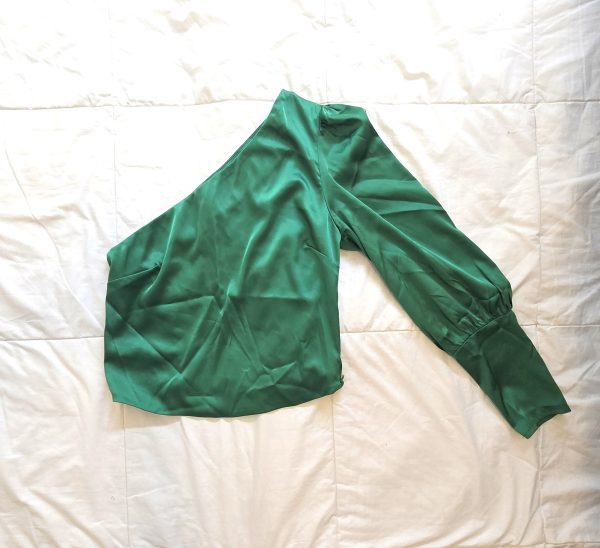 Top verde satinado - Imagen 4