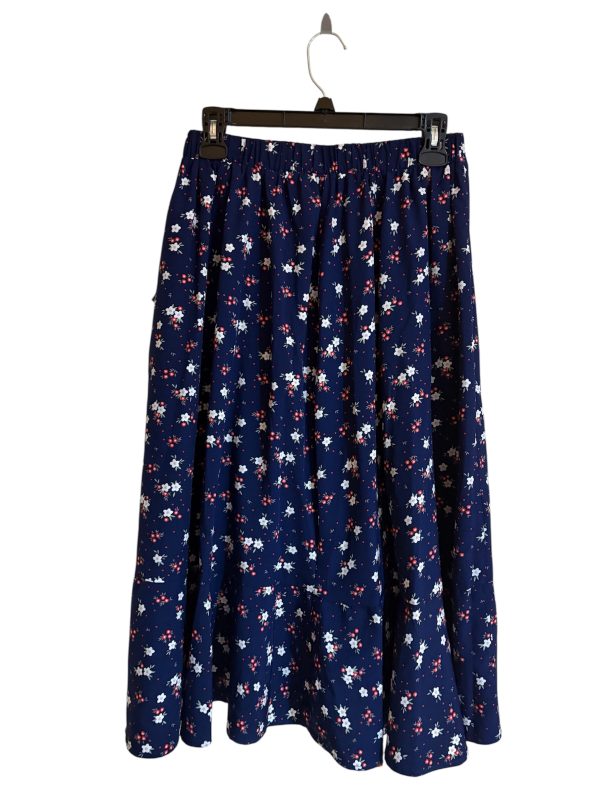 Falda azul con flores - Imagen 2