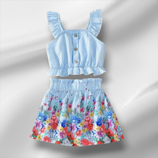 Conjunto floral de niña