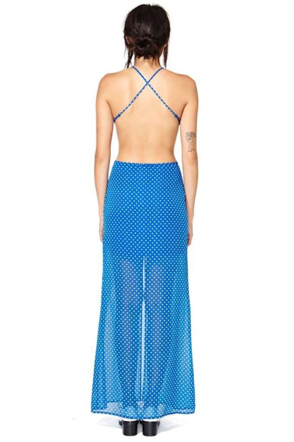 Vestido Azul polka dots - Imagen 2