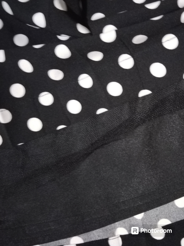 Falda negra larga con lunares - Imagen 2