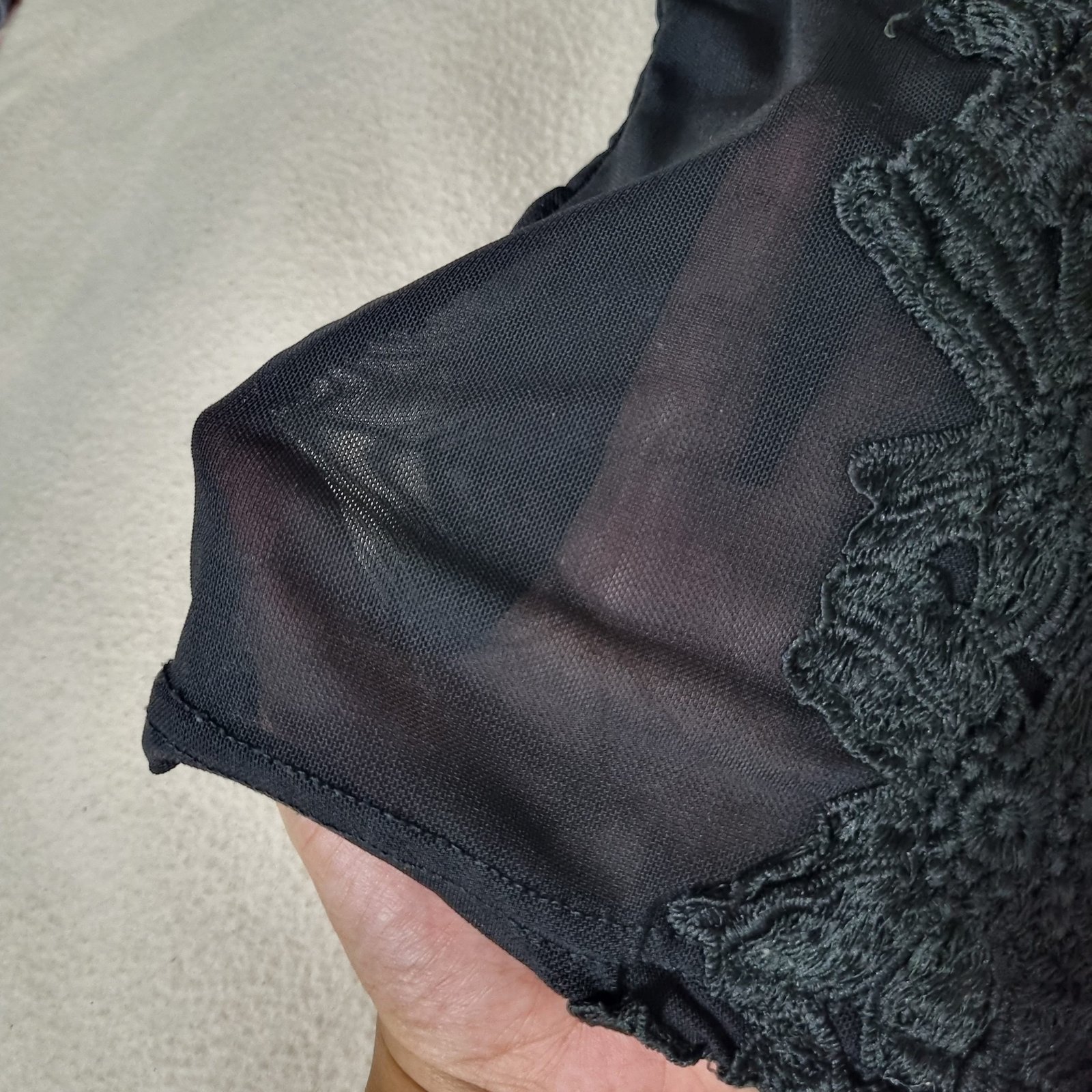 Blusa transparente negra - Imagen 3