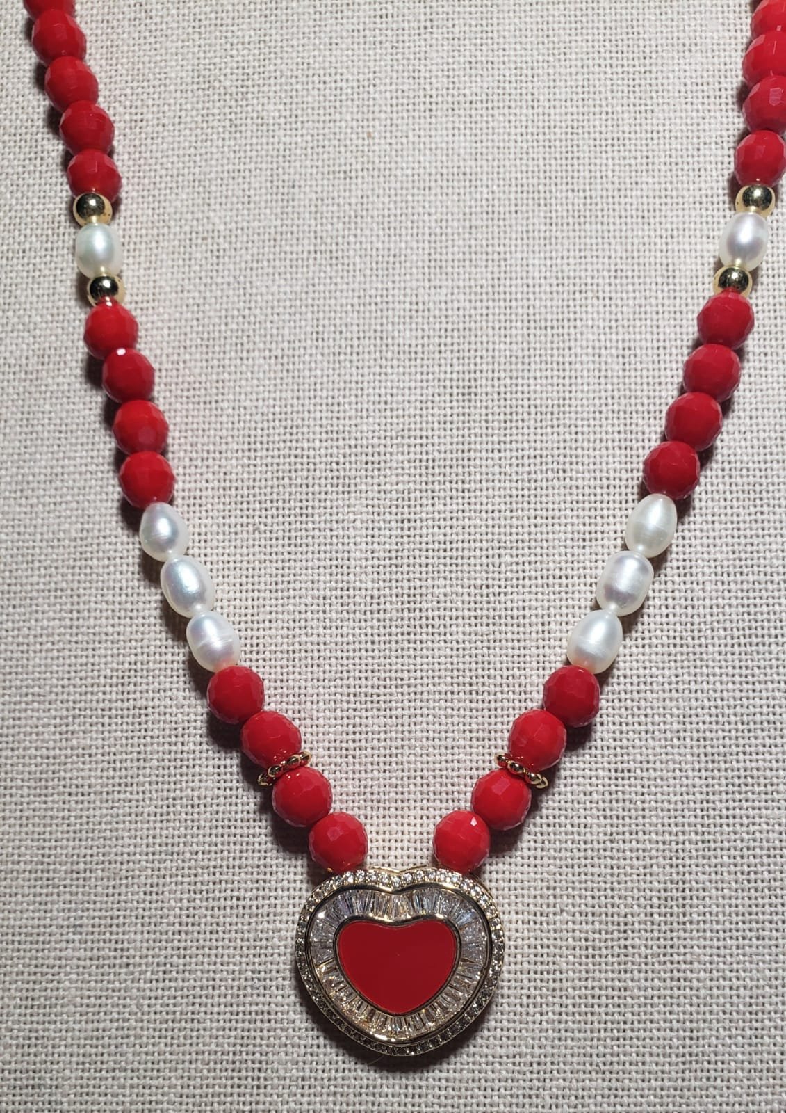 Corazón Rojo Zirconios - Imagen 3