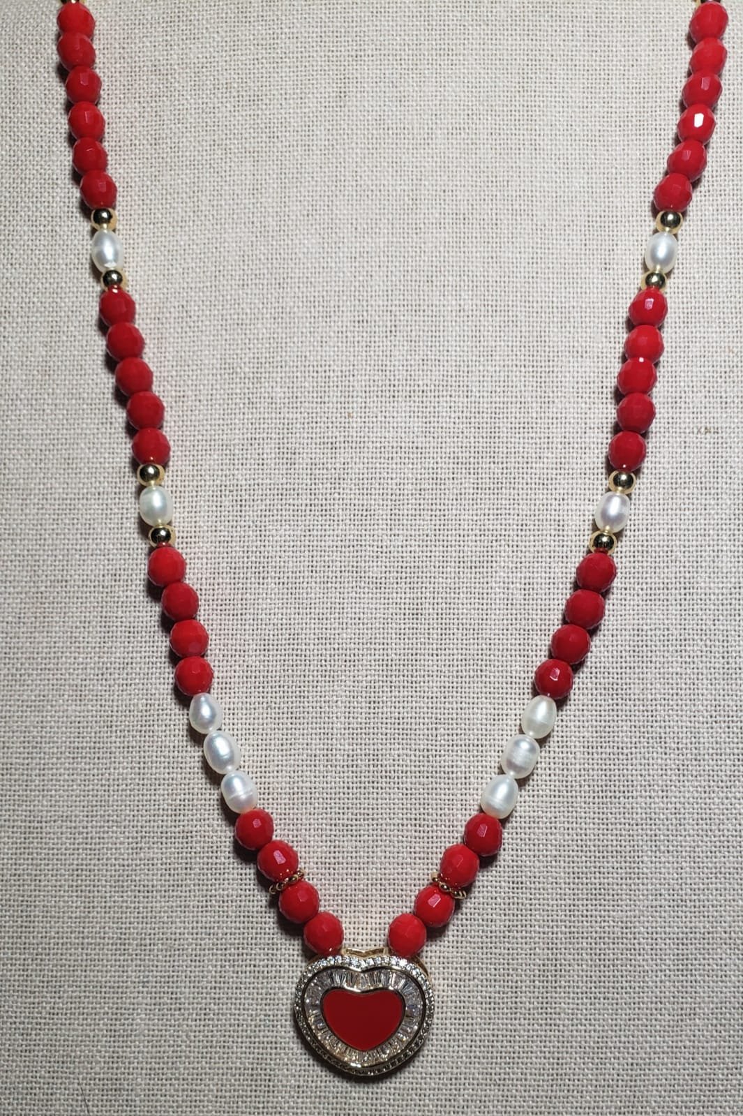 Corazón Rojo Zirconios - Imagen 2