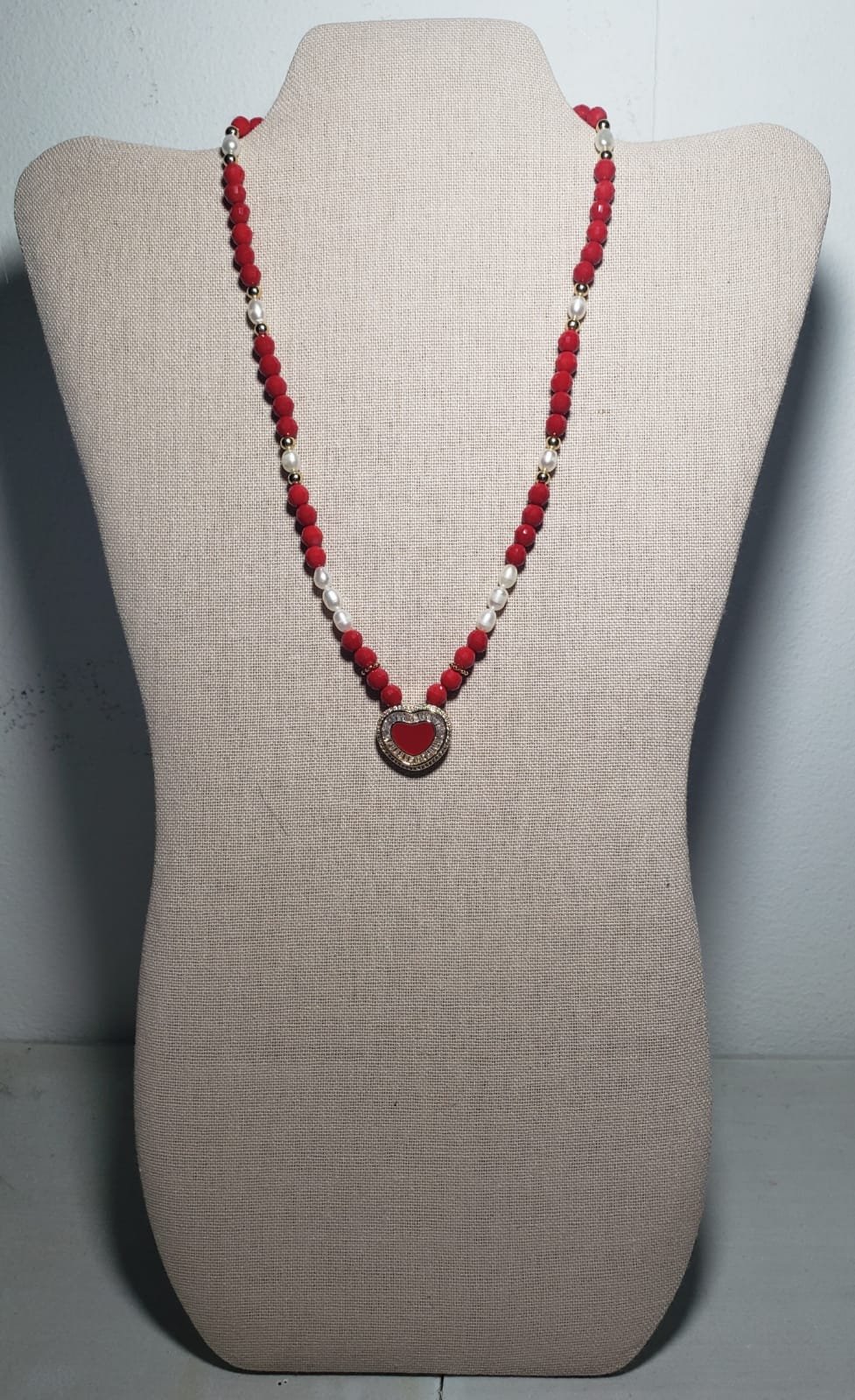 Corazón Rojo Zirconios