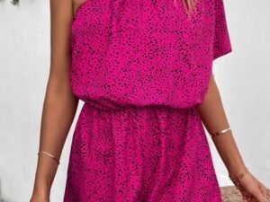 Romper one shoulder rosado