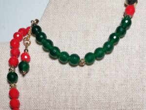 Collar Rojo pasión y Jade