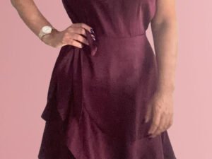 Vestido Express medium color burgundy