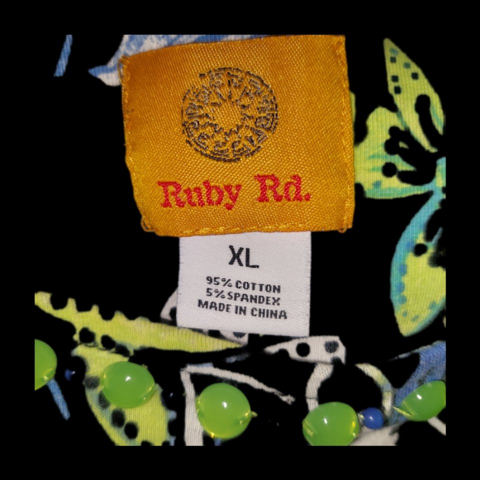 Blusa estampado floral manga 3/4 talla XL - Imagen 3