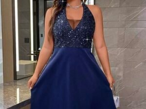 Vestido azul de noche