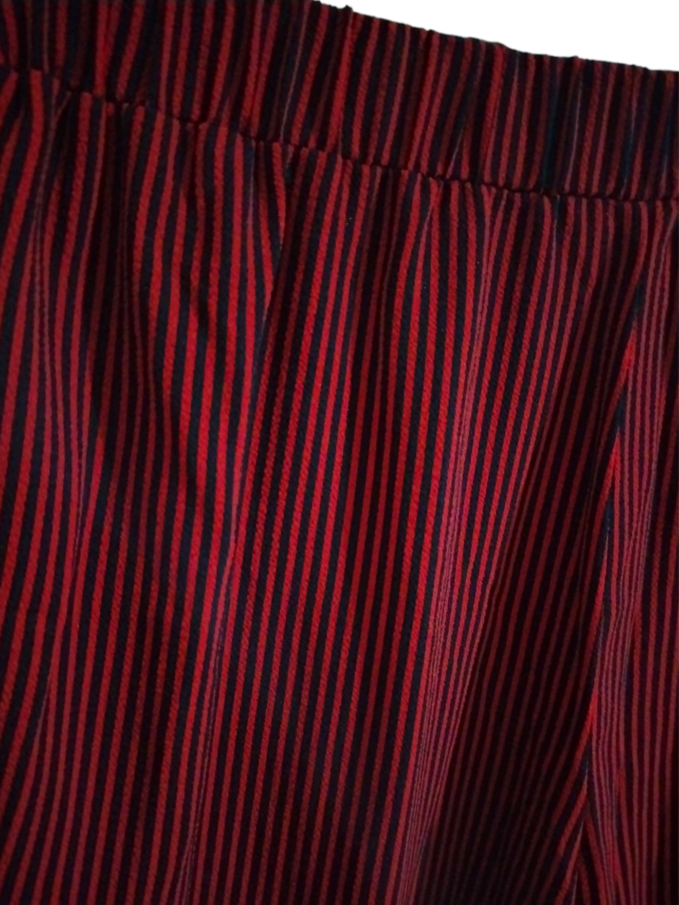 Pantalón larga rojo vino con rayas azul oscuro - Imagen 3