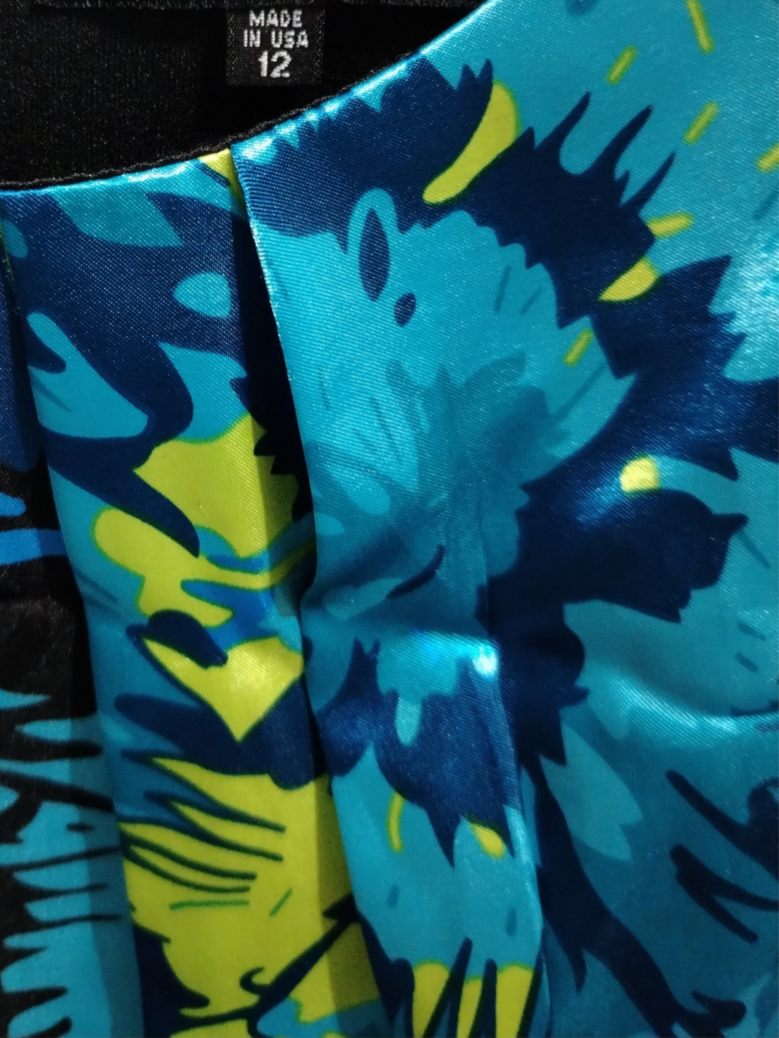 Traje celeste satin con negro - Imagen 3