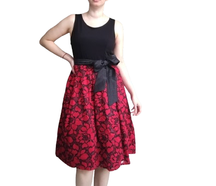 Vestido Karin Stevens - color rojo y negro - Imagen 3