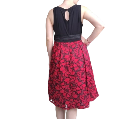 Vestido Karin Stevens - color rojo y negro - Imagen 4