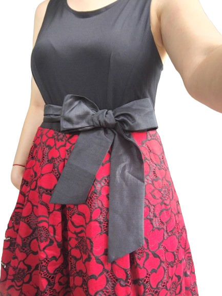 Vestido Karin Stevens - color rojo y negro