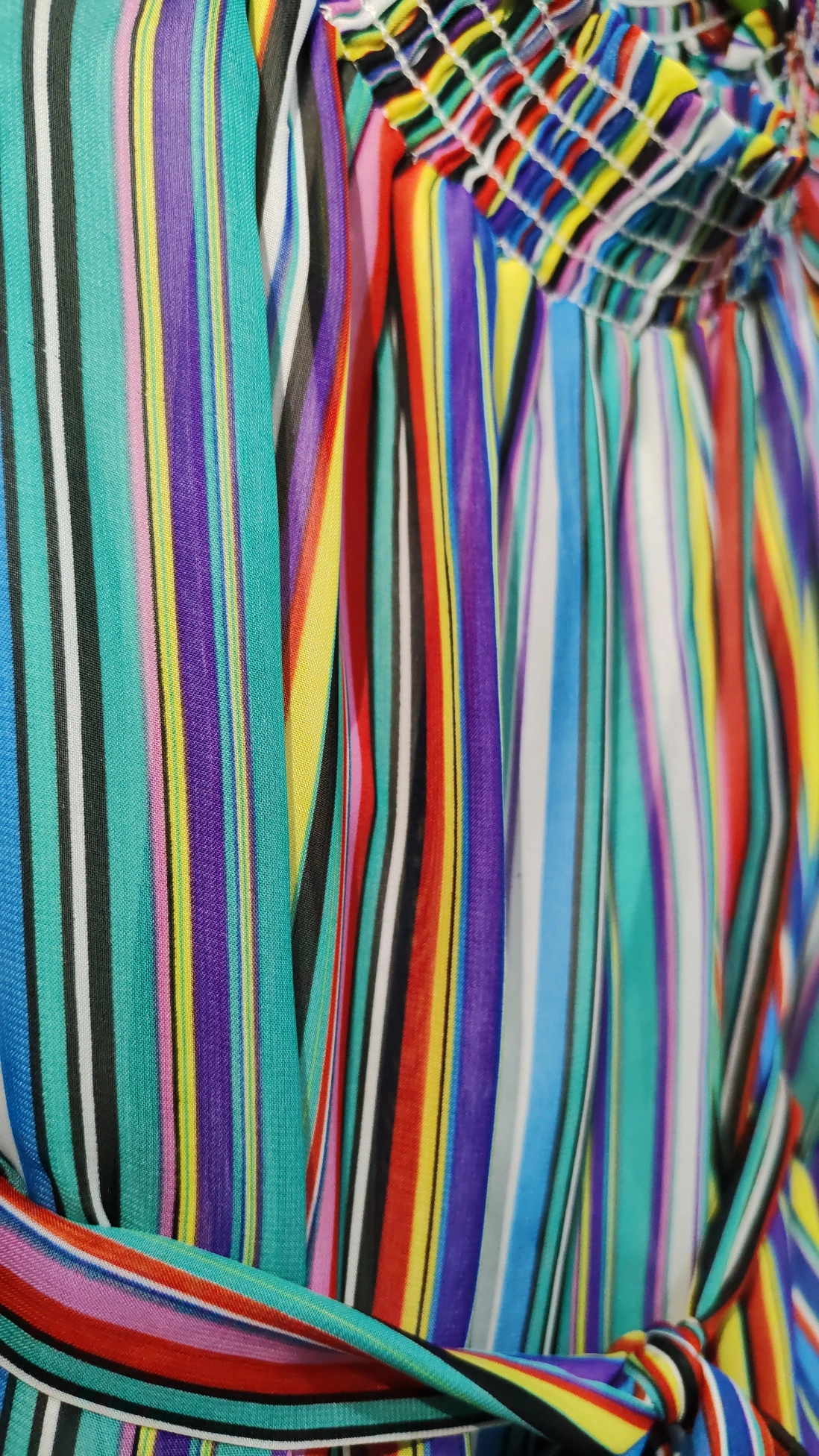 Vestido corto de rayas colorido - Imagen 3