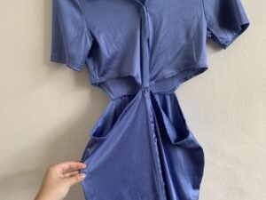 Vestido celeste platinado