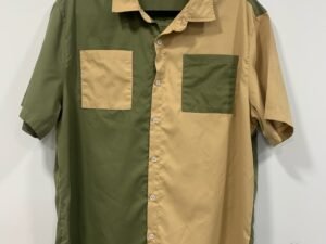 Camisa verde y crema