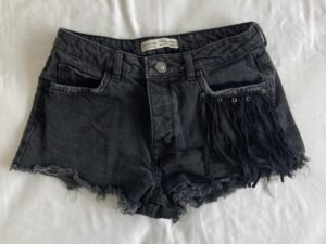 Short Denim Negro Bershka 34