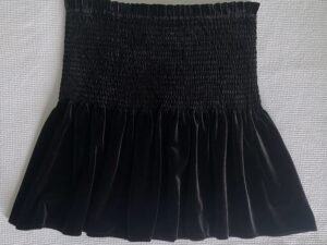 Mini falda elástica de terciopelo