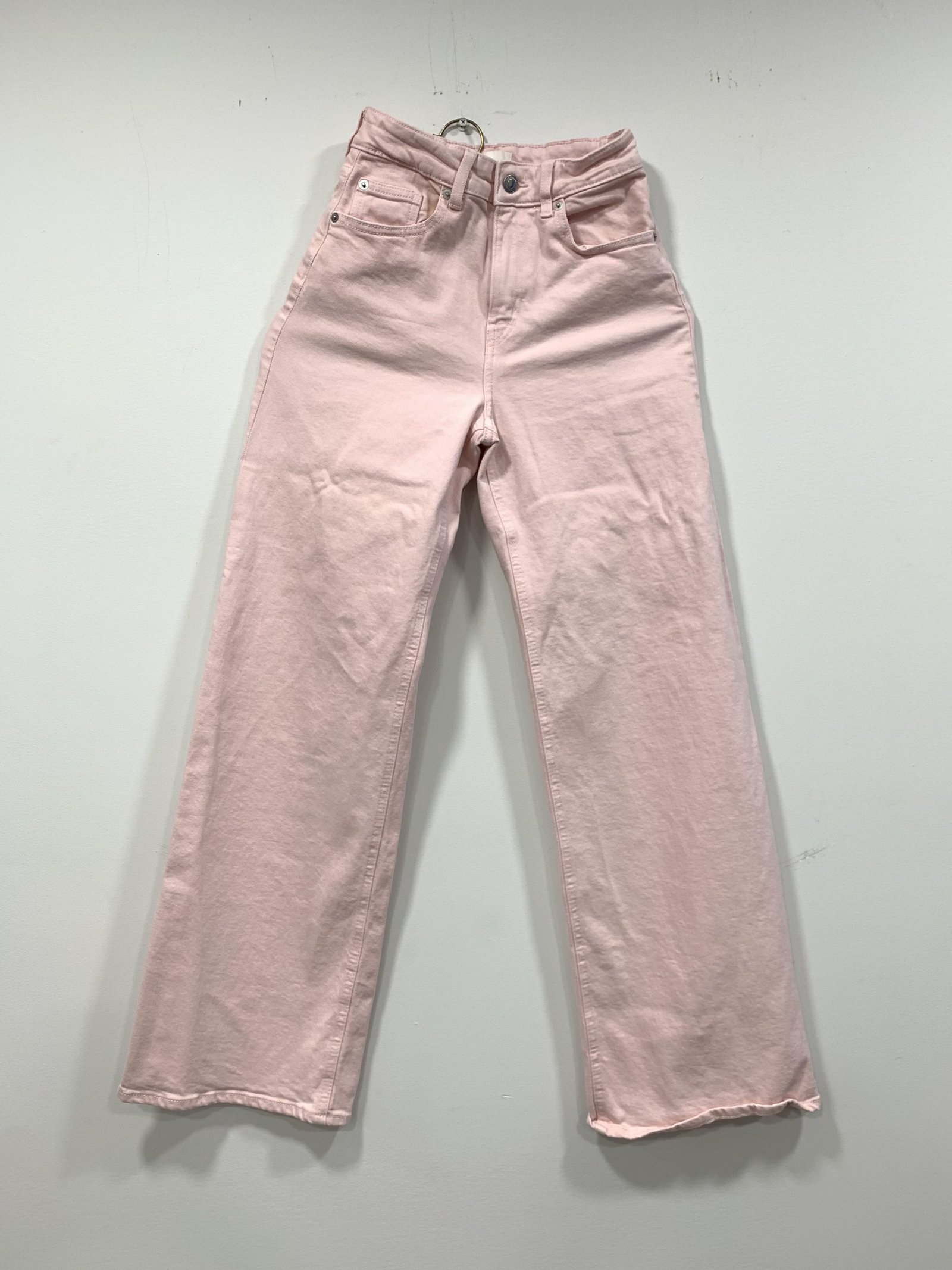 Jean rosado tiro alto talla 2