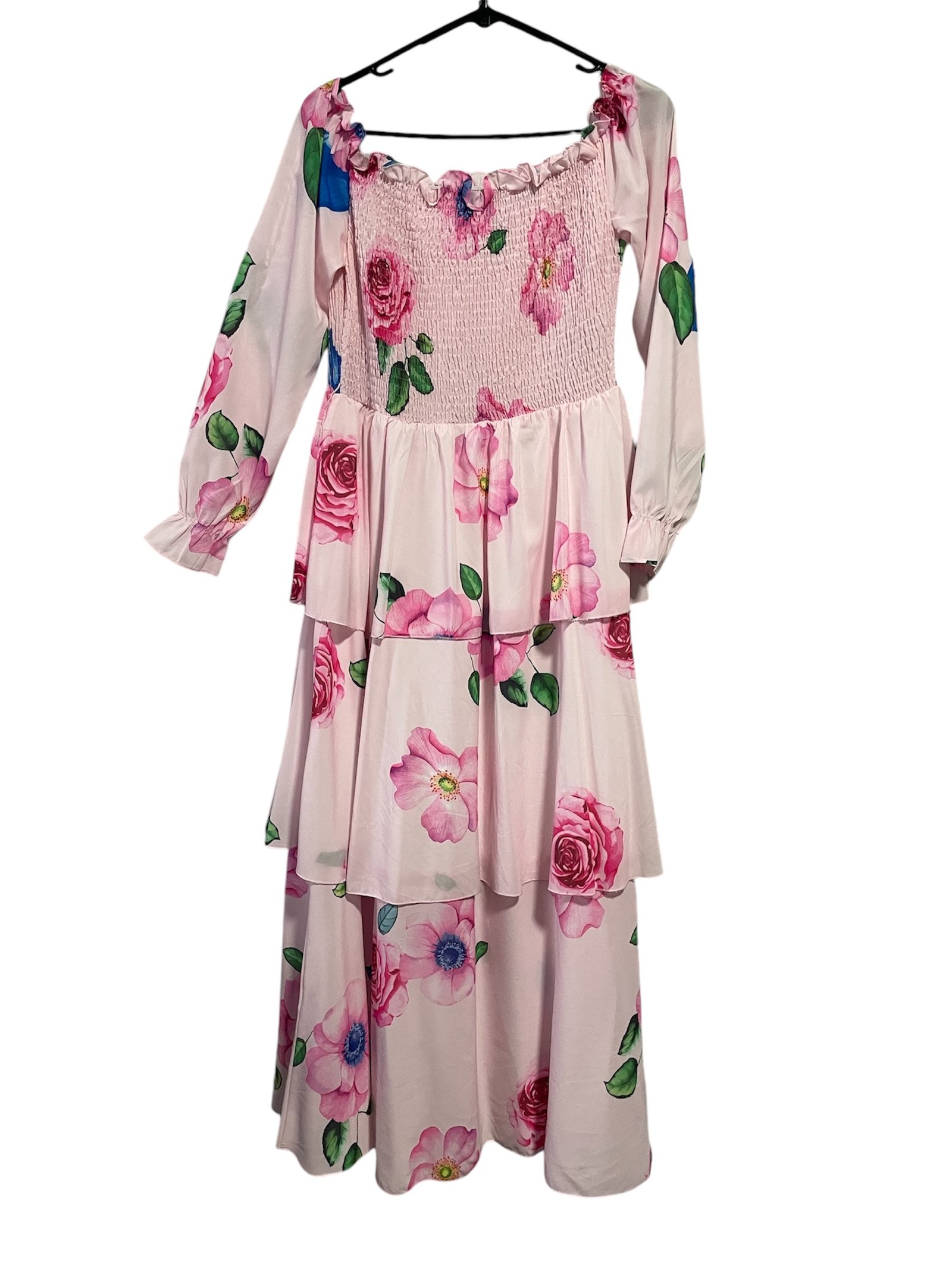 Vestido de chifón rosado - Imagen 3