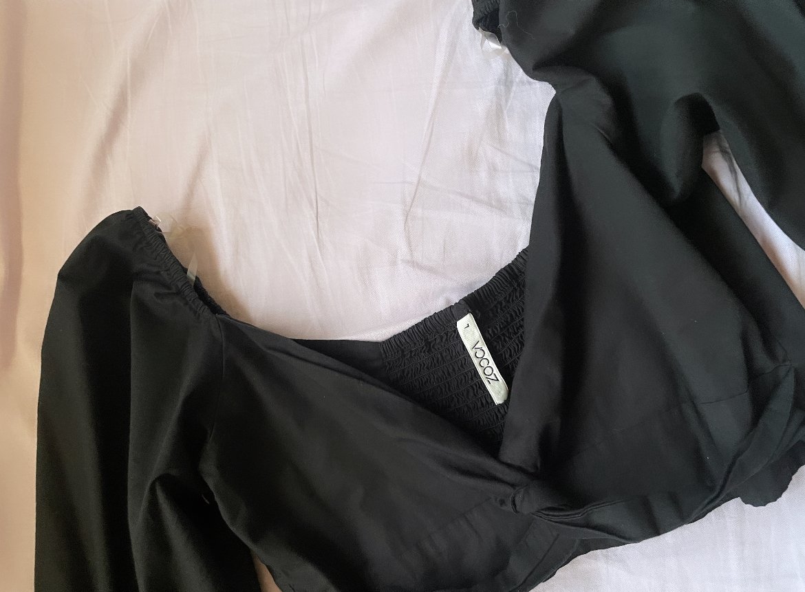 blusa manga larga negra - Imagen 2