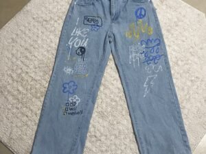 Jean Wide Leg con Gráficos