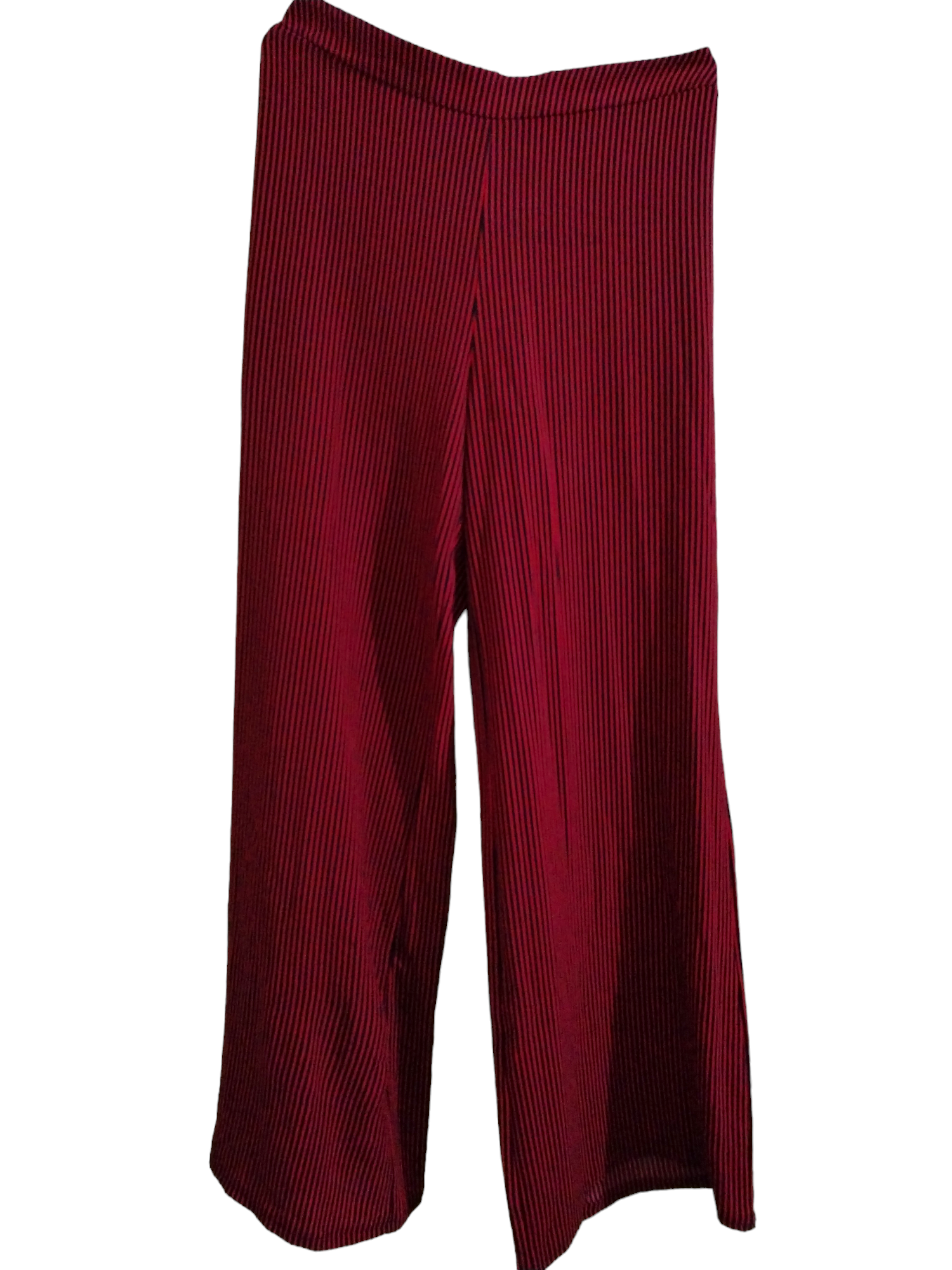 Pantalón larga rojo vino con rayas azul oscuro - Imagen 2
