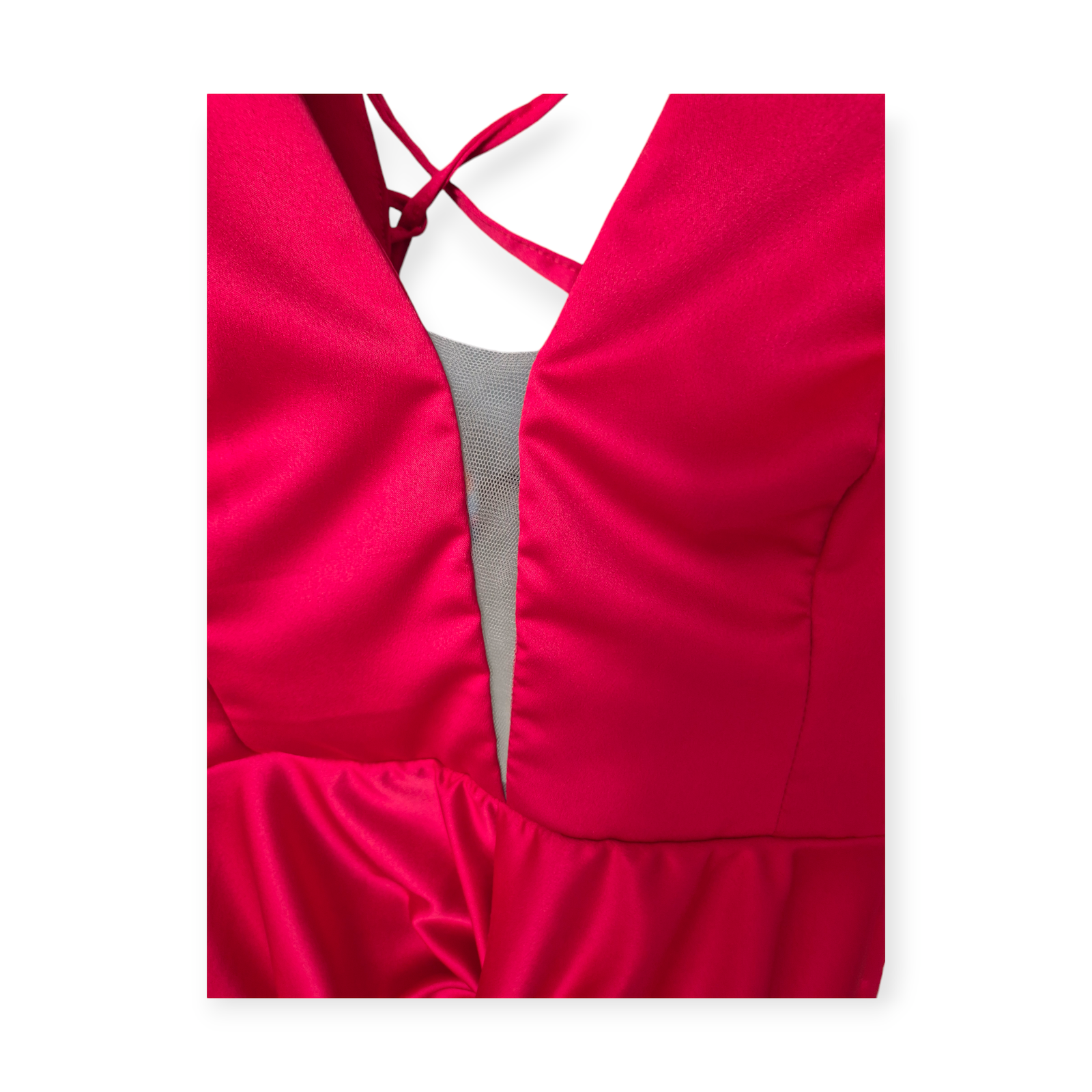 Vestido cóctel rojo - Imagen 4