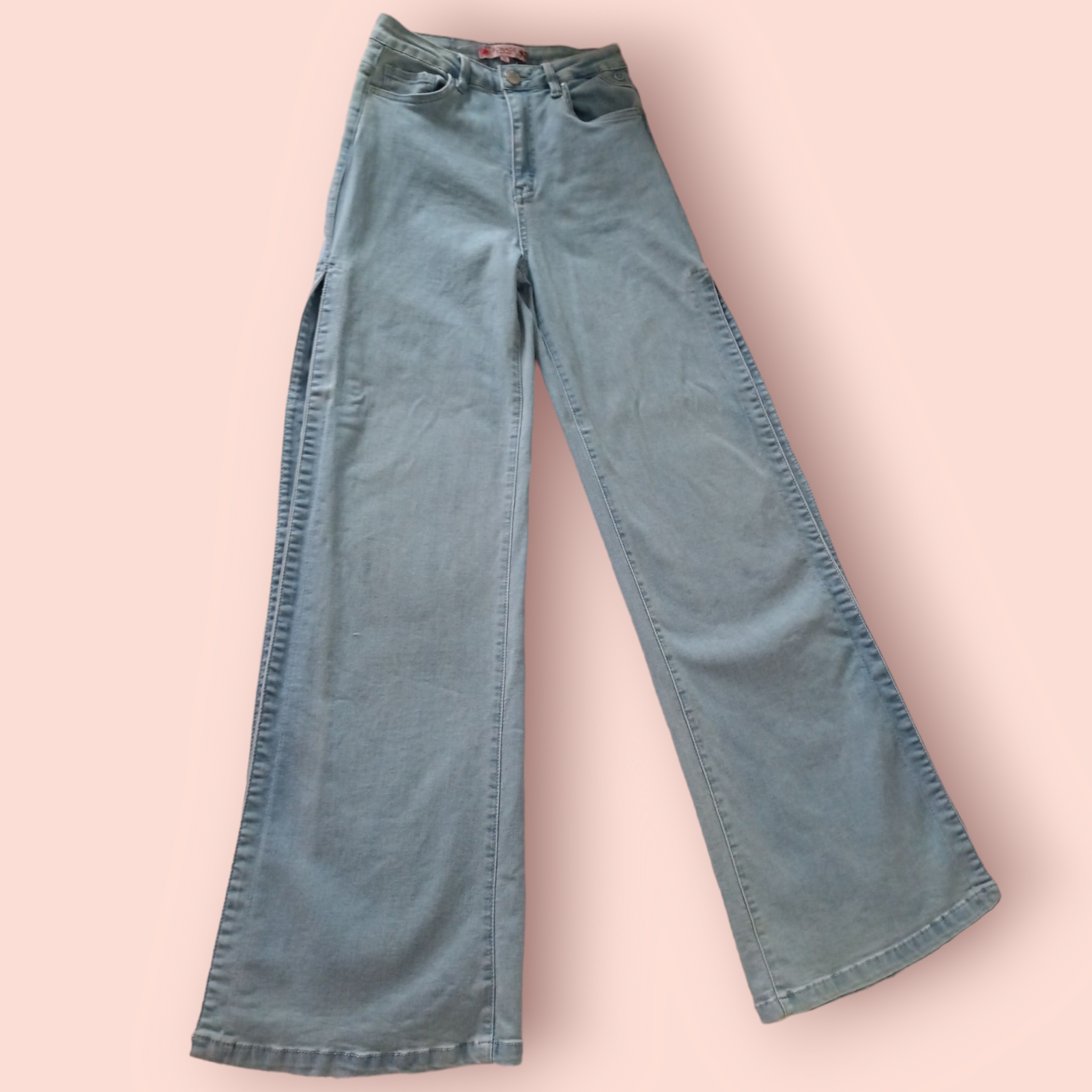 Flare jeans con abertura lateral - Imagen 2